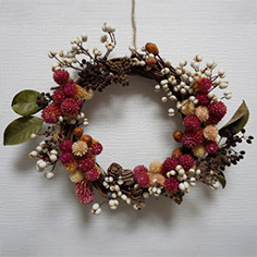 ナチュラルなクリスマスリース作り